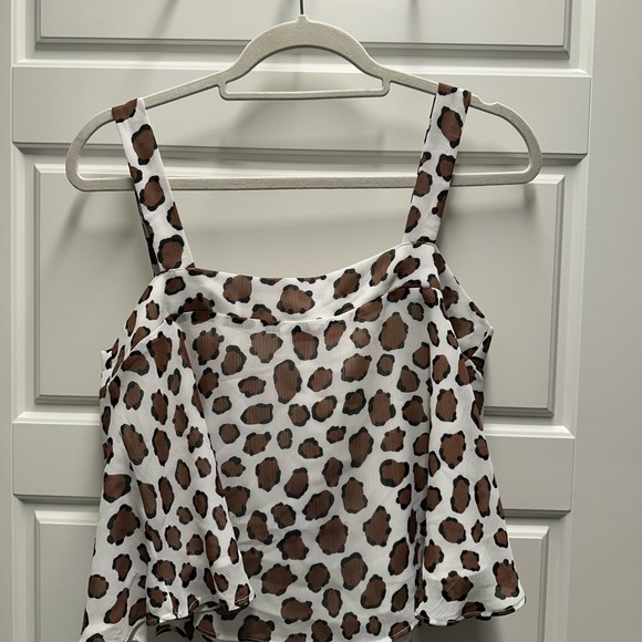 Buddy Love Brown and White Leopard Top - Picture 4 of 6